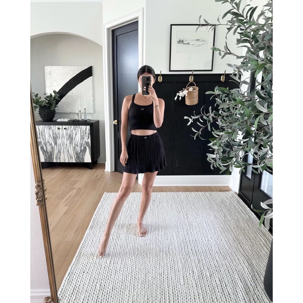 Alo Yoga Seamless Ribbed Favorite Bra Tank Black L - Picture 9 of 14